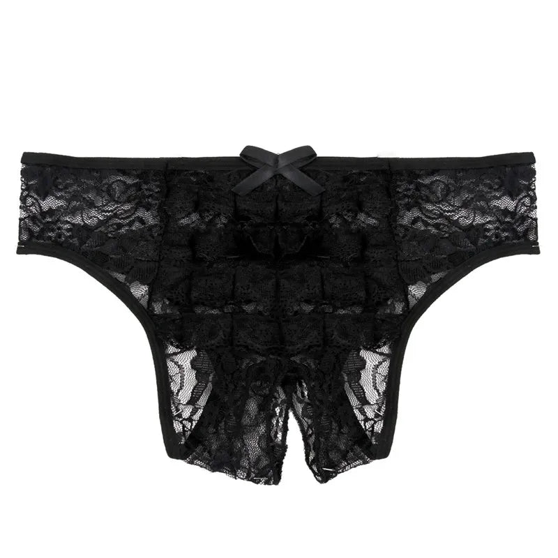 Crotchless Women Lace Panties Plus Size