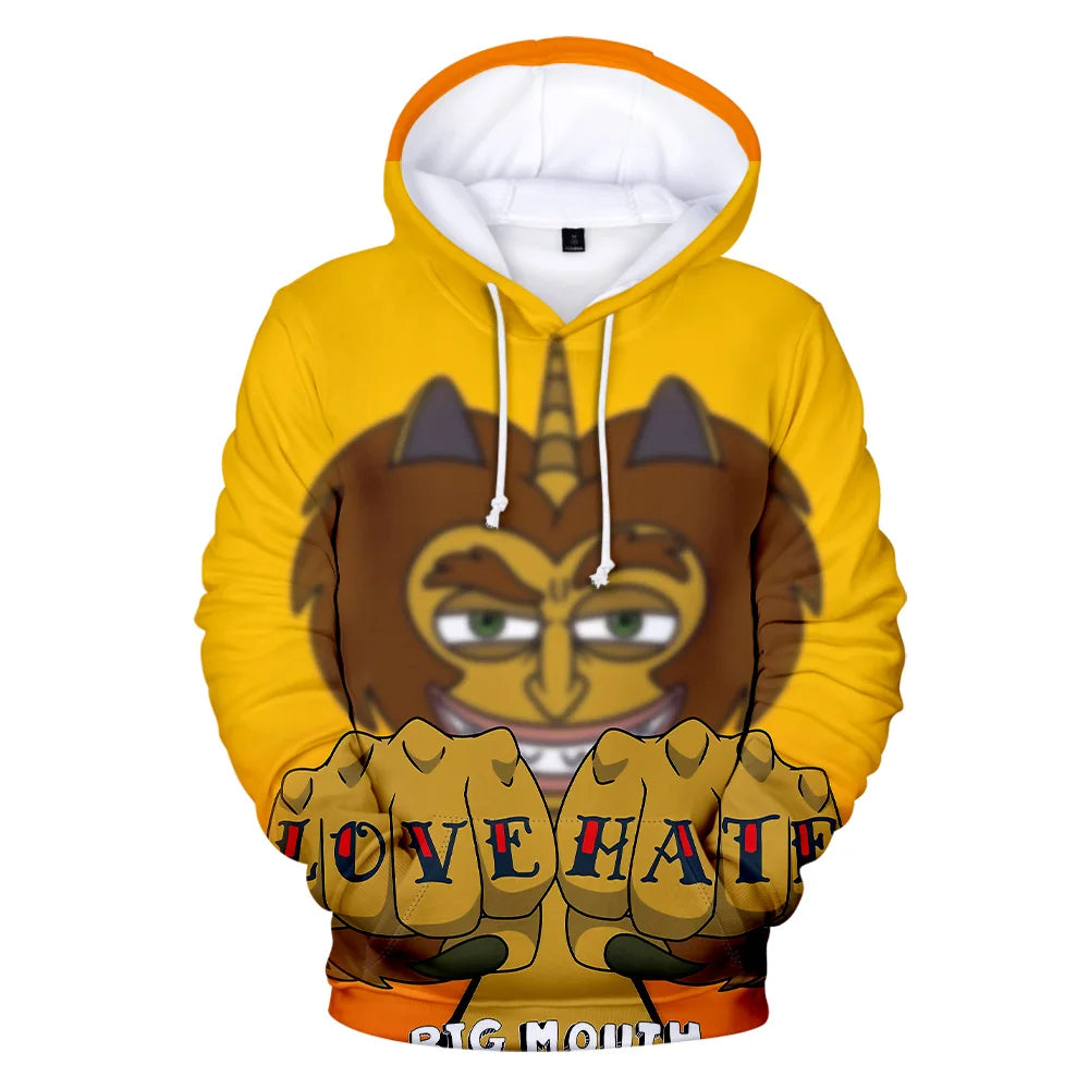 Big Mouth Adult Cartoon Hoodie