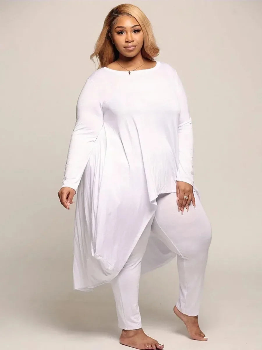 Elegant Plus Size Women's Two Piece Set