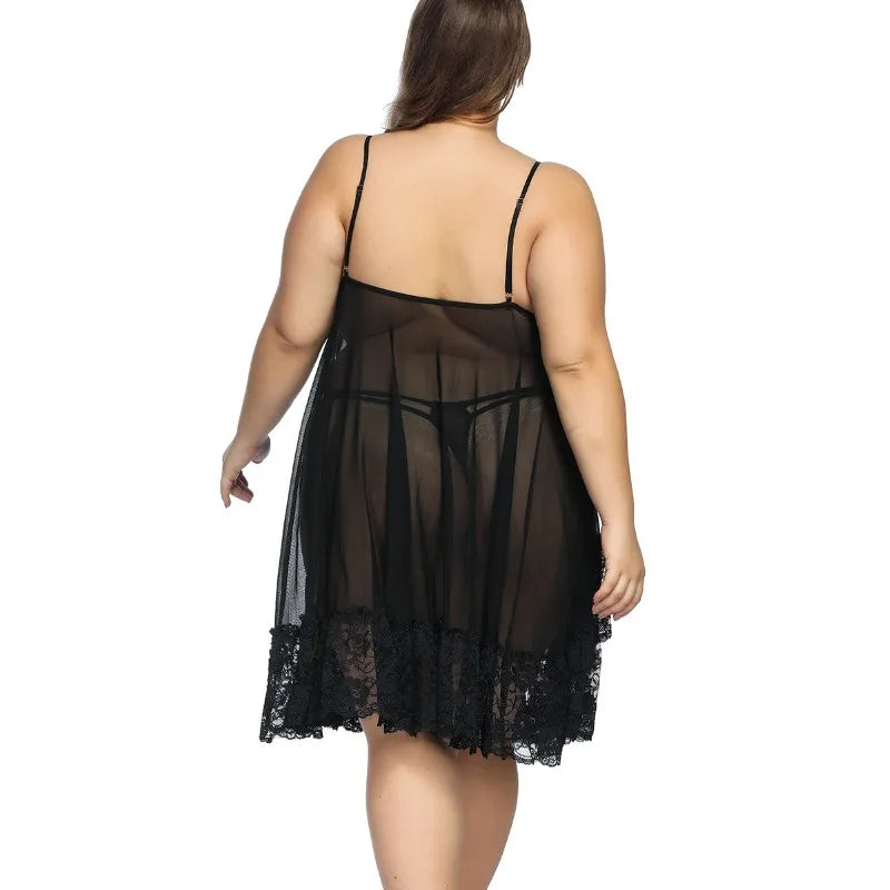 Plus Size Sexy Lingerie Gown