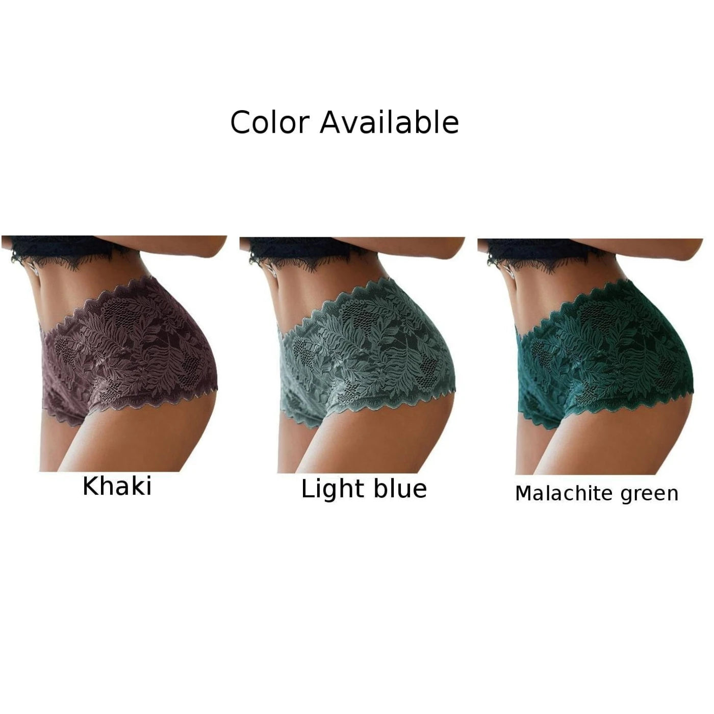 Plus Size Sexy Women's Lace Floral Mesh Lingerie Panties