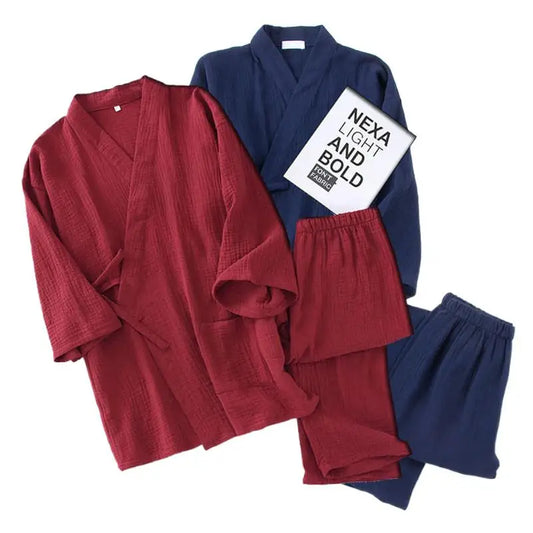 Plus Size Men 2PCS Cotton Soft Sleep Set