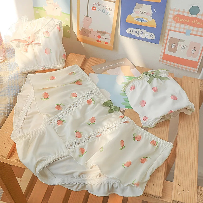 Japanese peach printed panties