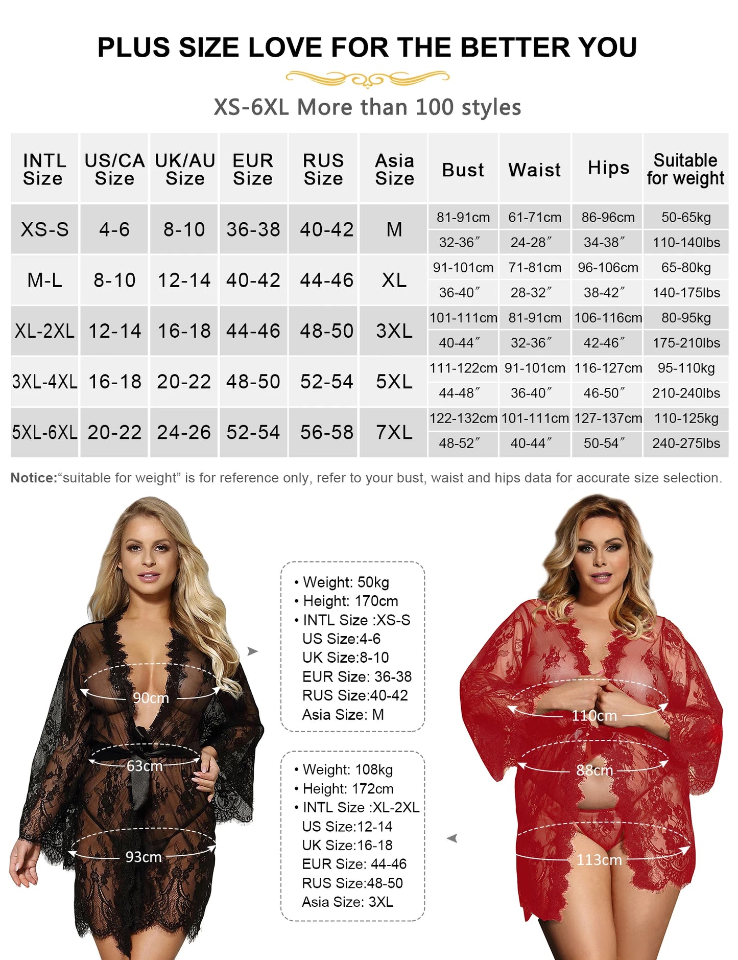 Babydoll Eyelash Lace Dressing Gown With Belts Plus Size