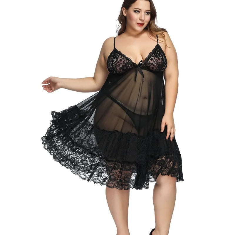 Plus Size Sexy Lingerie Gown